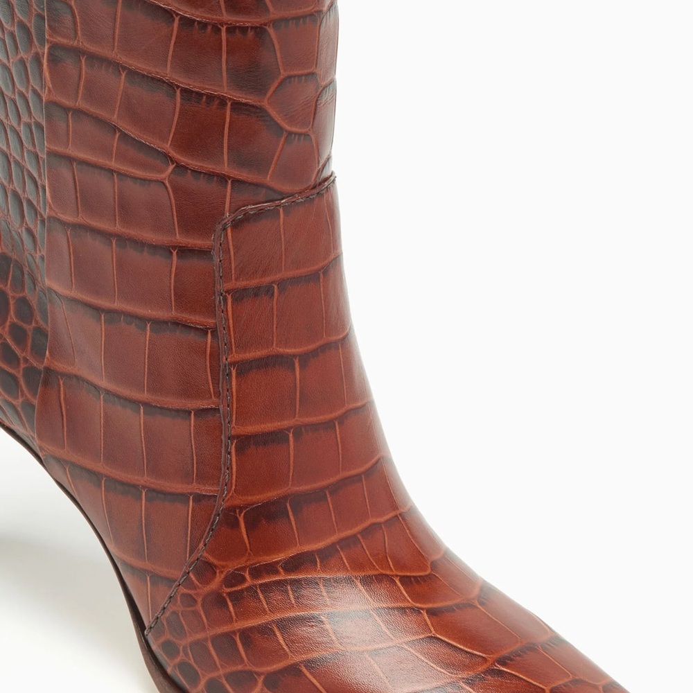 Ulla Johnson renata boots Brown Crocodile Pattern Leather Knee-High Boots - Picture 5 of 5